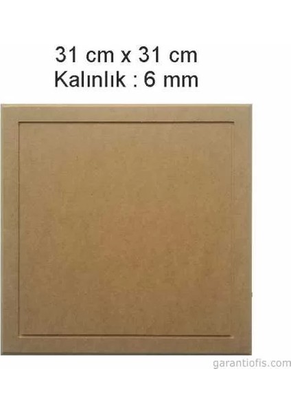 Hobi-Art L 279 Dekoratif Kare Ahşap Supla
