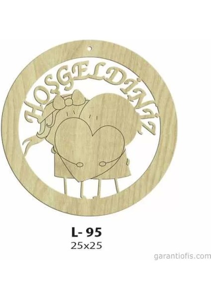Hobi-Art L 95 Lazer Kesim Hoşgeldiniz Yazılı Kapı Süsü