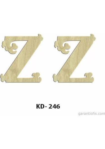 Hobi-Art Kd 246 Dekoratif Mini Ahşap Harfler (Z Harfi)