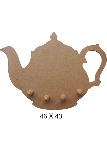 Hobi-Art F 746 Dekoratif Ahşap Desenli Çaydanlık Askılık