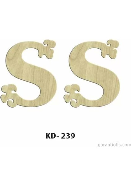 Hobi-Art Kd 239 Dekoratif Mini Ahşap Harfler (S Harfi)