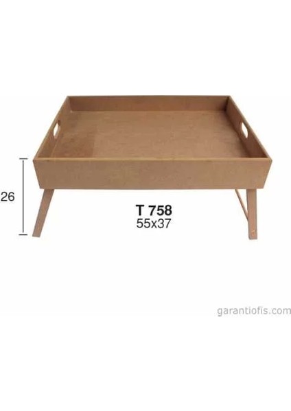 Hobi-Art T 758 Ahşap Dekoratif Tepsi Obje