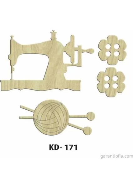 Hobi-Art Kd 171 Terzi Seti Dekoratif Mini Ahşap Obje
