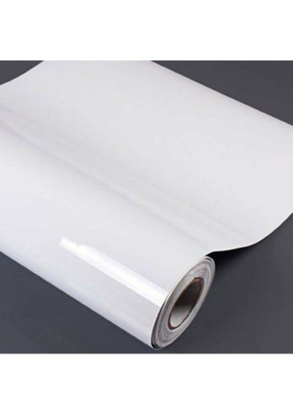 Parlak Beyaz Yapışkanlı Folyo Mutfak Dolap ve Mobilya Kaplama Folyosu 126CMX2MT