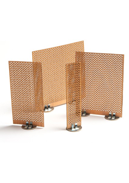 Delikli model ( üçgen ) ahşap mum fitili ve yapışkanlı fitil sehpası 10 adet ( 75mm x 100mm x 0,5mm )