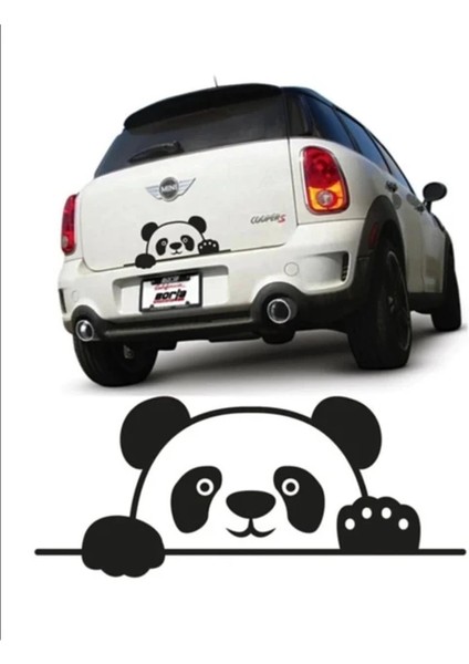 Hediyene Bak Panda Bagajdan Bakan Panda Sticker Araba, Motorsiklet, Laptop, Cam Sticker