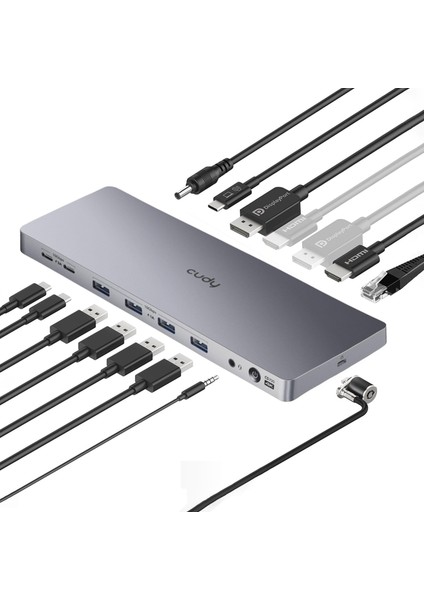 CS700 Dual 4K 2xhdmı 2xdisplayport 2XUSB-C(10GBPS) 4xusb-A 1xgigabit 100W Pd Dock Istasyonu fiyatları