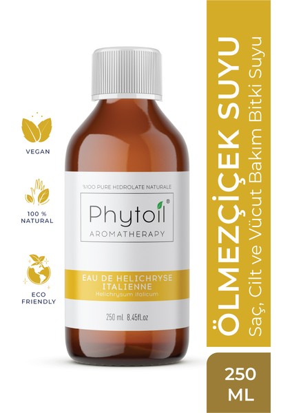 Ölmez Çiçek Suyu- Saç, Cilt ve Vücut Bakım Bitki Suyu- Phytoıl Eau De Helıchryse Italıenne 250 ml