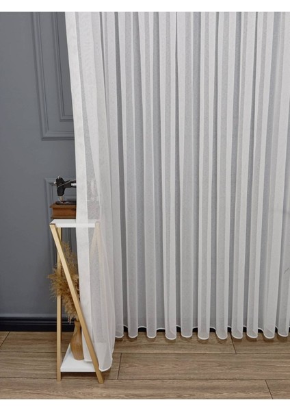 Buzlu Sade Düz Tasarım Model 1/3 Kat Pileli Tül Perde fırsatları