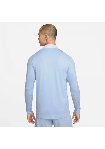 Dri Fit Strike Erkek Mavi Dik Yaka Uzun Kol Tişört
