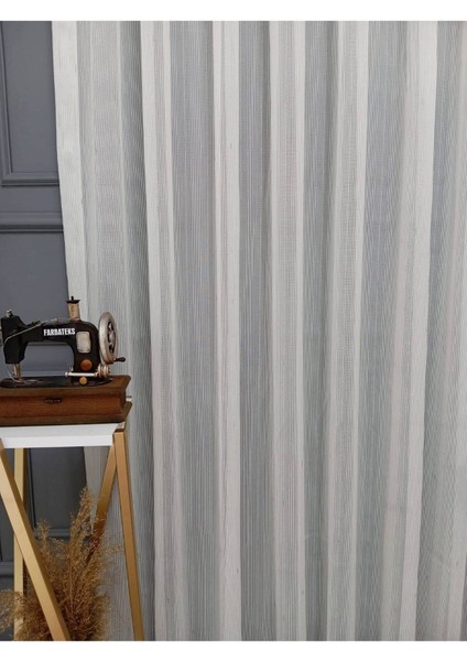 Keten Gümüş Silver Simli Varaklı Daho 2kat Pileli Tül Perde modelleri