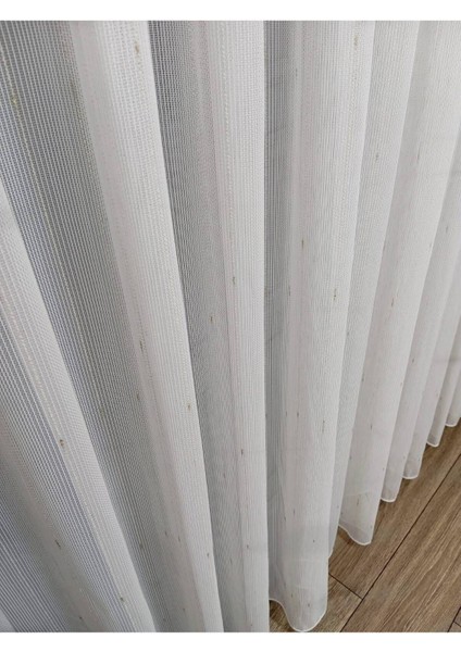 Keten Gümüş Silver Simli Varaklı Daho 2kat Pileli Tül Perde fırsatları