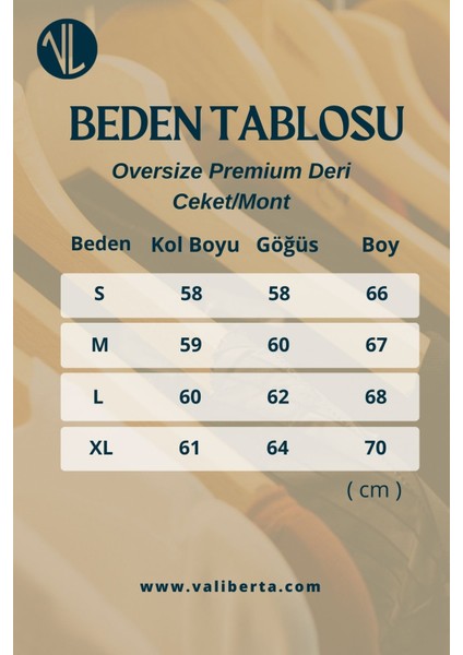 Oversize Premium Deri Ceket/mont - Siyah