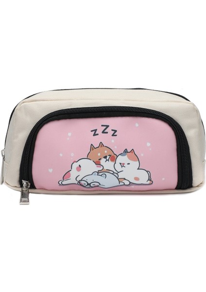 Karikatür Çocuk Öğrenci Kalem Kutusu Kırtasiye Çantası Büyük Kapasiteli Taşınabilir Oxford Kumaş (Yurt Dışından)