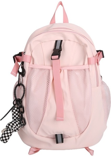 Büyük Kapasiteli Kolej Tarzı Düz Renk Sırt Çantası (Yurt Dışından)