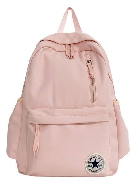 Büyük Kapasiteli Düz Renk Basit Öğrenci Sırt Çantası (Yurt Dışından)