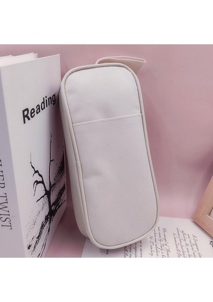 Yeni Basit Üç Boyutlu Düz Renkli Kalem Kutusu Büyük Kapasiteli Oxford Kumaş Kalem Kutusu Ilkokul Öğrencisi Üst Düzey Yaratıcı Kalem Kutusu (Yurt Dışından)