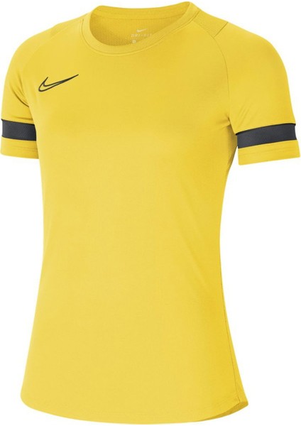 Academy 21 Dri Fit Kadın Sarı Yuvarlak Yaka Tişört