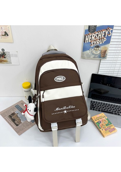 Ortaokul Lise Öğrencileri Için Büyük Kapasiteli Sırt Üç Ila Altıncı Sınıflardaki Ilkokul Öğrencileri Için Kore Tarzı Kontrast Sırt Çantası (Yurt Dışından)