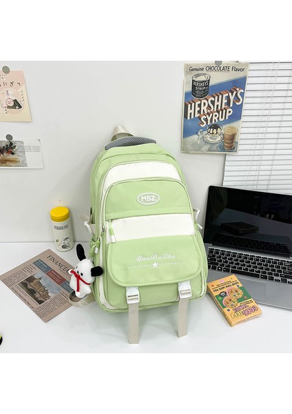 Ortaokul Lise Öğrencileri Için Büyük Kapasiteli Sırt Üç Ila Altıncı Sınıflardaki Ilkokul Öğrencileri Için Kore Tarzı Kontrast Sırt Çantası (Yurt Dışından)