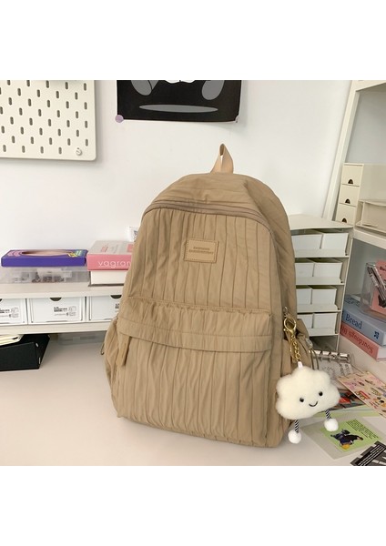 Okul Düz Renk Çok Yönlü Büyük Kapasiteli Sırt Küçük Seyahat Sırt Çantası (Yurt Dışından)