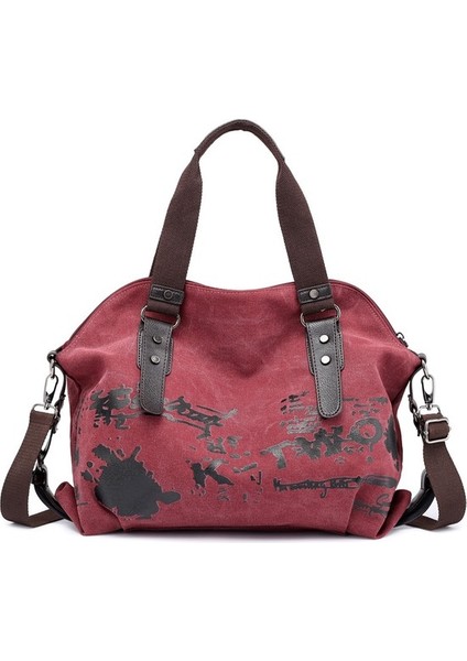 Kadın Çanta Günlük Vintage Sokak Kanvas Omuz Çantası (Yurt Dışından)