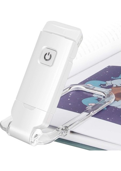 LED Kitap Klipsi Okuma Lambası - Beyaz (Yurt Dışından)