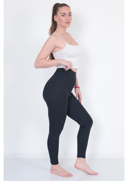 | Kışlık Termal Kadın Tayt ( Antrasit ) Renk Pamuklu