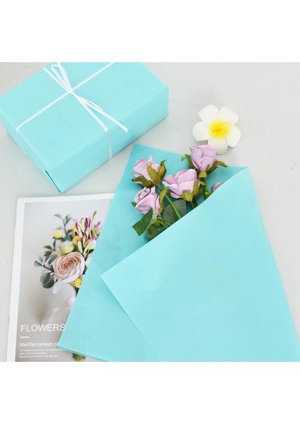Pelur Kağıt - Hediye Ve Çiçek Paketleme Kağıdı, 25’Li Paket, 50x70 Cm, Mavi fırsatları