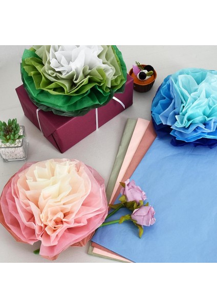 Pelur Kağıt - Hediye Ve Çiçek Paketleme Kağıdı, 25’Li Paket, 50x70 Cm, Mavi modelleri