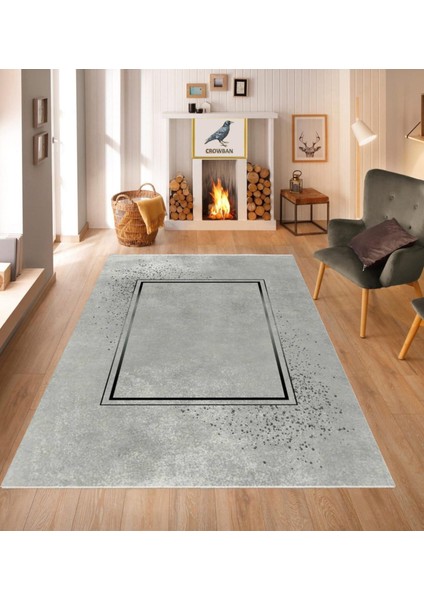 Kaymaz Taban Makinada Yıkanabilir Salon Halısı Mutfak Yuvarlak Halı Bohem Halı Yolluk