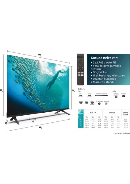 65PUS7009 65" 165 Ekran Uydu Alıcılı 4K Ultra HD Smart LED TV