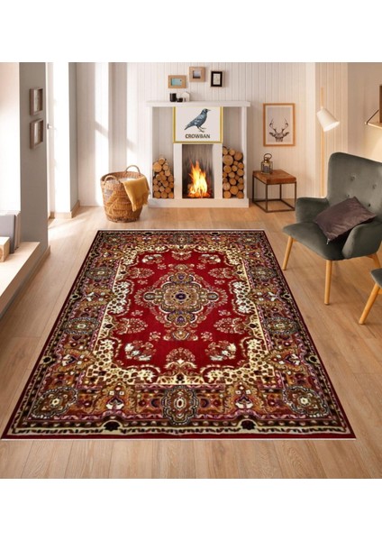 Kaymaz Taban Makinada Yıkanabilir Salon Halısı Mutfak Yuvarlak Halı Bohem Halı Yolluk