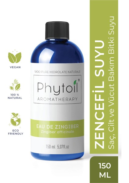 Zencefil Suyu- Saç, Cilt ve Vücut Bakım Bitki Suyu- Phytoıl Eau De Zingiber 150 ml