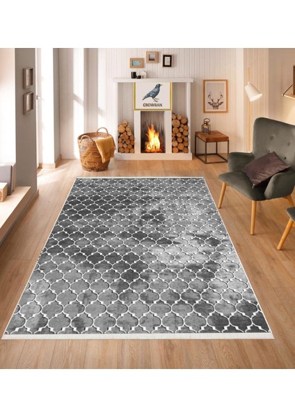 Kaymaz Taban Makinada Yıkanabilir Salon Halısı Mutfak Yuvarlak Halı Bohem Cool Halı Yolluk
