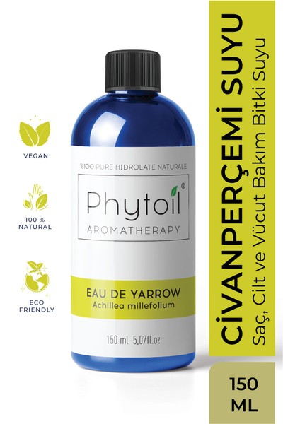 Civan Perçemi Suyu- Saç, Cilt ve Vücut Bakım Bitki Suyu- Phytoıl Eau De Yarrow 150 ml