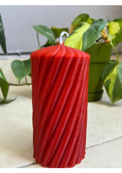 Mum Doğal Balmumu Burgu Model KIRMIZI 10X 5.5cm fiyatları