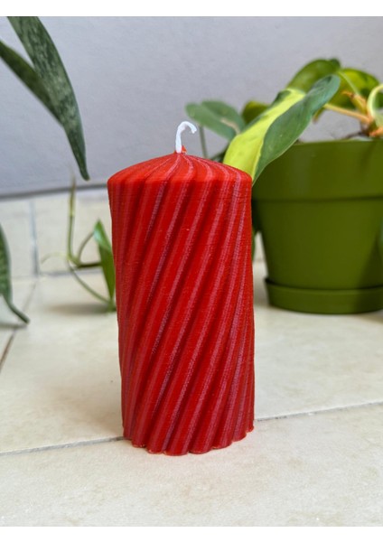 Mum Doğal Balmumu Burgu Model KIRMIZI 10X 5.5cm fırsatları