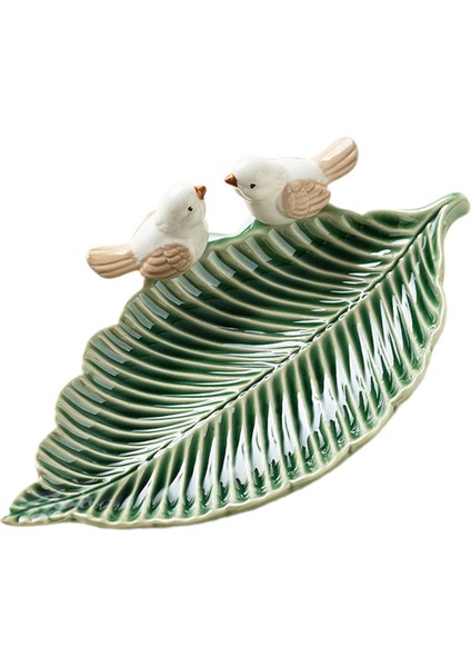 Şekilli Küpeler Mücevher Tepsisi Kartvizitlik 22CMX3CM Düğün Partisi Için Kuş Heykelleriyle Parlak Sıı (Yurt Dışından)