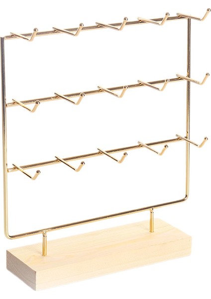 3 Katlı Küpe Tutucu Standı Kadın Kızlar Hediye Saklama Küpe Takı Düzenleyici (Yurt Dışından)