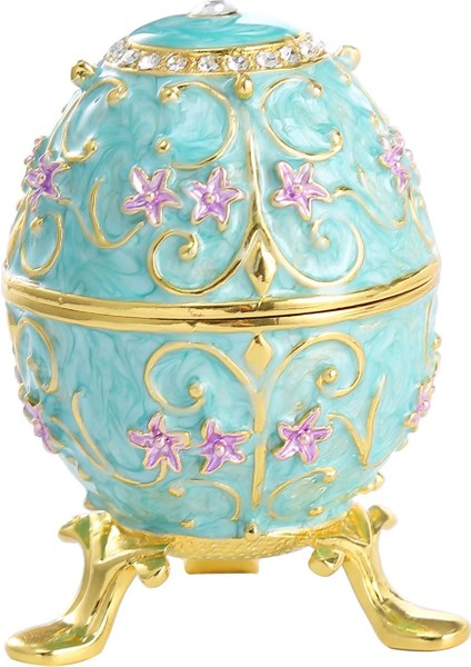 Yumurta Şeklinde Mücevher Kutusu Süslü Koleksiyonluk Kutusu Paskalya Yumurta Mücevher Kutusu (Yurt Dışından) fiyatları