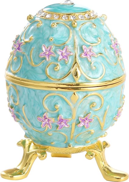 Yumurta Şeklinde Mücevher Kutusu Süslü Koleksiyonluk Kutusu Paskalya Yumurta Mücevher Kutusu (Yurt Dışından) indirimleri