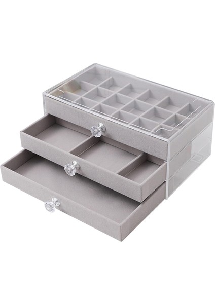 Mücevher Düzenleyici Kutusu Masaüstü Mücevher Kutusu Bilezik Gri (Yurt Dışından) fiyatları