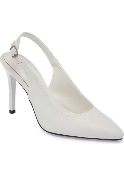 Beyaz Vegan Kadın Stiletto - K24I1AY67377-Q3Y Beyaz