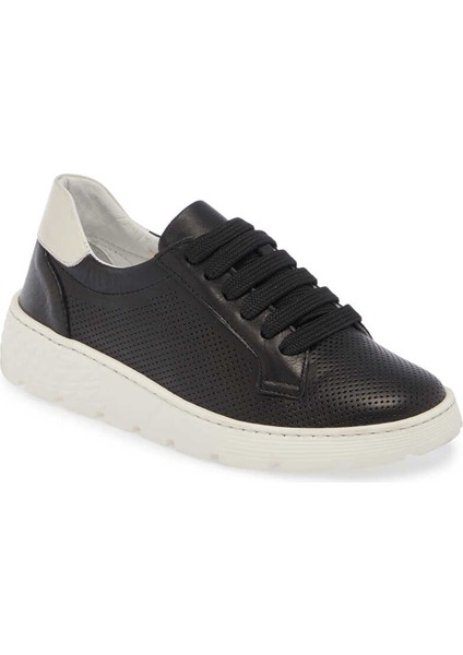 Siyah Hakiki Deri Kadın Sneaker - K24I1AY67349-A23