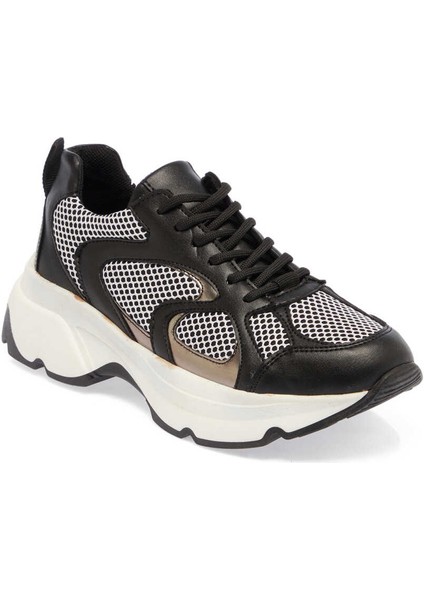 Siyah Vegan-Tekstil Kadın Sneaker - K24I1AY67364-O3C Siyah