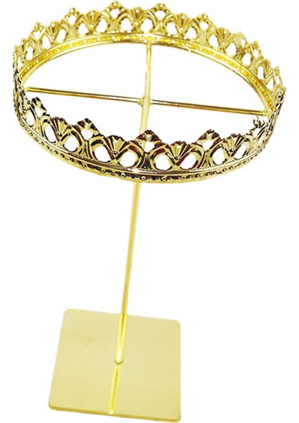 Taç Şeklinde Küpe Standı Metal Aksesuar Rafı Mücevher Düzenleyici Kolye (Yurt Dışından)