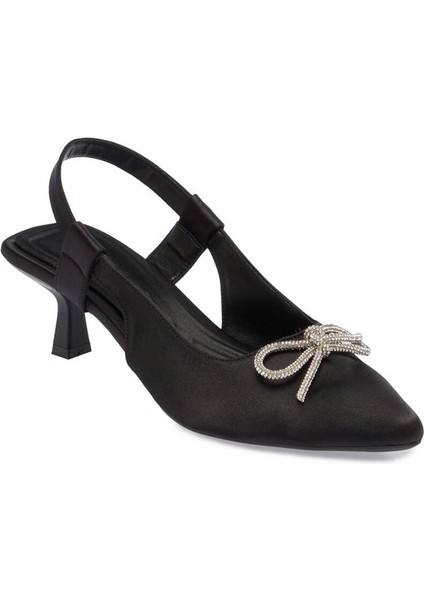 Siyah Tekstil Kadın Stiletto - K24I1AY67330-A10 Siyah