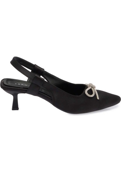 Siyah Tekstil Kadın Stiletto - K24I1AY67330-A10 Siyah