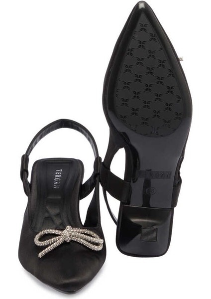Siyah Tekstil Kadın Stiletto - K24I1AY67330-A10 Siyah